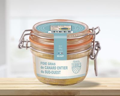 FOIE GRAS DE CANARD ENTIER MI-CUIT bocal 300g