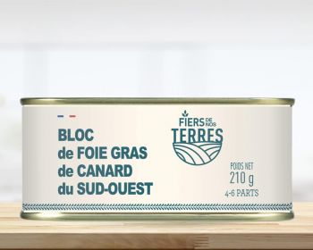 Bloc de Foie gras de Canard du Sud-Ouest - Boîte 210 g