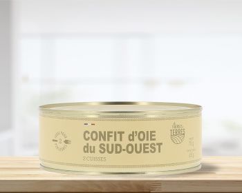 Confit d'oie du Sud-Ouest 2 cuisses - Boîte 775 g