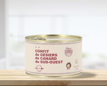 Confit de Gésiers de Canard du Sud-Ouest  - Boîte 385 g