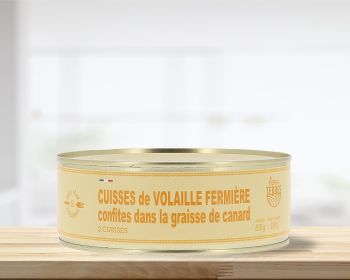 Confit de Canard du Sud-Ouest 4 Cuisses en boîte 1350 g - vente en