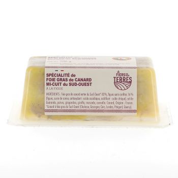 Spécialité de Foie Gras de Canard du Sud-Ouest à la figue - Barquette - Mi cuit - 200 g