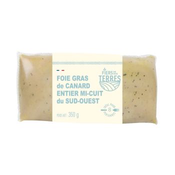 Foie Gras de Canard Entier du Sud-Ouest - Mi-cuit - Sous vide 350 g