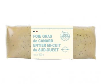 Foie Gras de Canard Entier du Sud-Ouest - Mi-cuit - Sous vide 500 g
