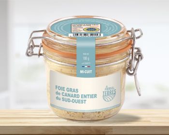 Foie Gras de Canard Entier du Sud-Ouest Mi-cuit - Bocal 180 g