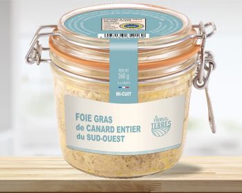Foie Gras de Canard Entier du Sud-Ouest Mi-cuit - Bocal 360 g