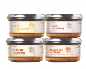 lot de 4 terrines verrines 140 g