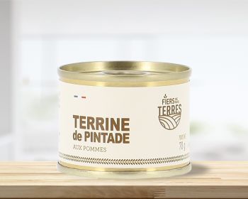 Terrine de pintade aux pommes - Boîte 70 g