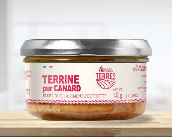 Terrine pur Canard fleur de sel et piment d'Espelette - Verrine 140 g