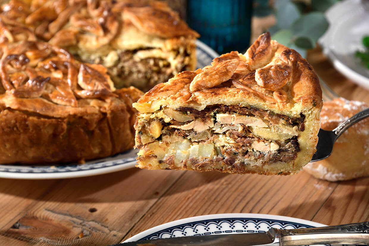 TOURTE au confit de canard de Noël